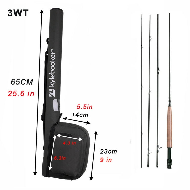 Kylebooker Fly Fishing Rod with Reel Combo Kit 3/4/5/6/7/8 Weight Starter  Fly Fishing Outfit with Rod Bag 