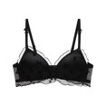 thumbnail image 2 of SYVGVA Womens Bras For Women Solid Color Comfortable Hollow Out No Steel Rings Perspective Everyday Support,Black,M, 2 of 4