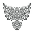 thumbnail image 3 of Ambesonne Owl Print Duvet Cover Sets, Monochrome Open Wings, 2-Queen, Dimgray and White, 3 of 7