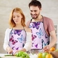 thumbnail image 5 of Pink Butterfly Pattern Apron-Garden Aprons for Women with Pockets-Cotton Linen Waterproof Kitchen Cooking Gardening Aprons Adjustable for Kitchen,Cooking,BBQ and Salon 33x27 Inch, 5 of 7