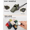 thumbnail image 4 of INCLY 26PCS Upgrade Geology Rock Pick Hammer Kit, 33.8 oz Hammer & 4 PCS Digging Chisels Set for Rock Hounding, Gold Mining & Prospecting Equipment Tool Shovel Musette Bag, Compass, Whistle, Brushes, 4 of 8