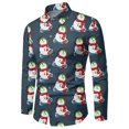 thumbnail image 3 of Camisas navideñas con estampado 3D de tema de Año Nuevo para hombre, blusas de manga larga para fiesta de Navidad a la moda, blusas festivas, ropa de calle de Papá Noel, 3 of 5