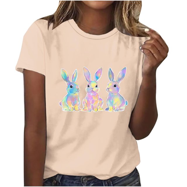 Pisexur Hauts pour Femmes, Hauts d'Été pour Femmes, Hauts d'Entraînement pour Femmes, T-Shirt Imprimé à Manches Courtes Col Rond Chandail à la Mode Kaki, m
