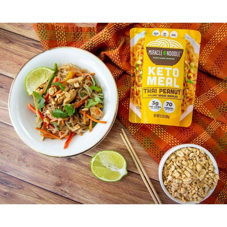 Miracle Noodle Keto Thai Peanut Noodles, Vegan, Low Carb, 9.2 oz