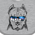 thumbnail image 4 of Inktastic Pitbull Sketch Portrait with Sunglasses Boys or Girls Baby Bib, 4 of 4