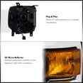 thumbnail image 4 of For 2014-2019 GMC Sierra Black Housing Clear Lens Amber Signal Reflectors Projector Headlight Headlamps Assembly Pair - 1500 2500HD 3500HD 2500 3500 HD, 4 of 9