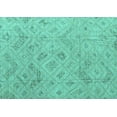 thumbnail image 1 of Ahgly Company Machine Washable Indoor Rectangle Abstract Turquoise Blue Modern Area Rugs, 2' x 3', 1 of 4