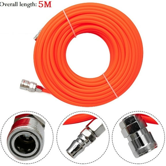 Pneumatic Air Compressor Hose 5*8mm Tube with Quick Connectors for Easy Use