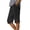 Black, variant on Capri Pants for Women Elastic Waist Wide Leg Knee Length Cropped Capris Casual Summer Pull On Capri Pants with Button Slit Hem, 2XL