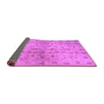 thumbnail image 2 of Ahgly Company Indoor Round Abstract Purple Contemporary Area Rugs, 3' Round, 2 of 4