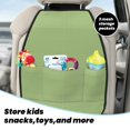 thumbnail image 3 of Uemuo Green Gingham Printed Car Back Seat Protector,2 Pcs Backseat Car Organizer, Kick Mats Back Seat Protector , Back Seat Organizer for Kids, 3 of 8