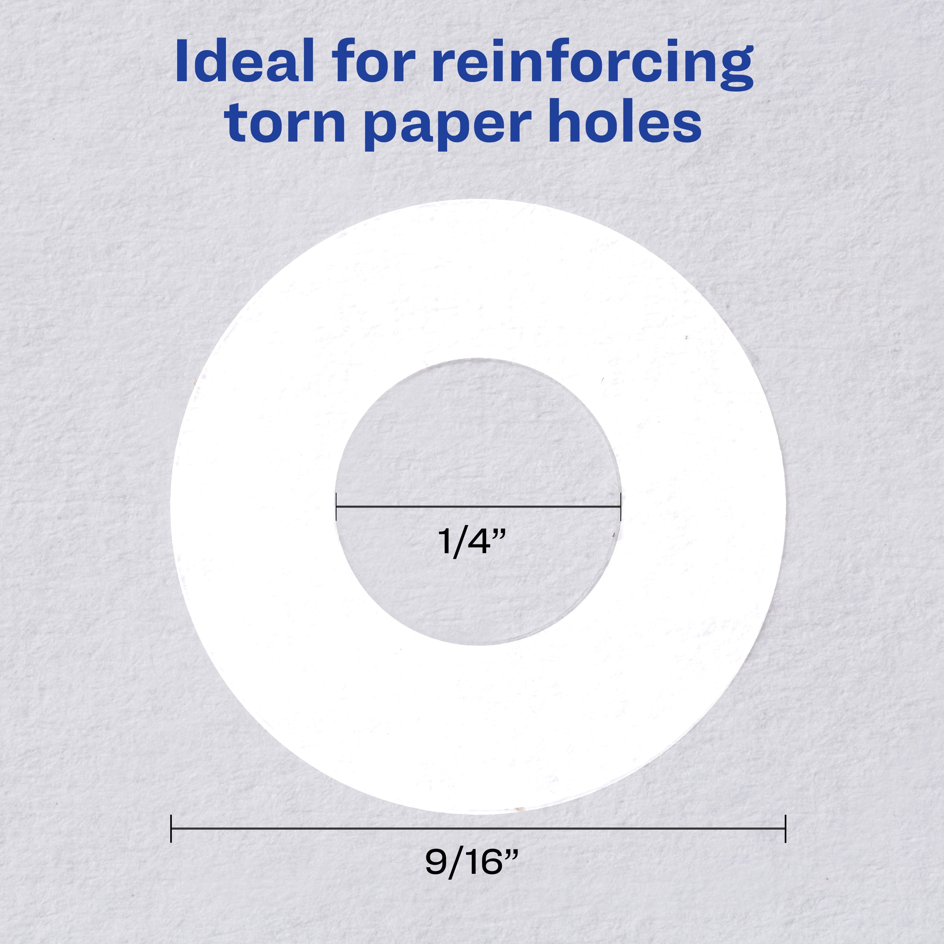 BAZIC Reinforcement Label Round 1/4, Hole Reinforcements Stickers, White  Color Self Adhesive Labels for Paper Sheet Binder (544/Pack), 1-Pack