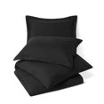 thumbnail image 2 of Twin Duvet Cover 2 Piece Set (1 Duvet Cover + 1 Pillow Sham), 700 TC Luxurious 100% Cotton - Comforter Cover with Zipper Closure and Corner Ties - (Solid Black) - By The Great American Store, 2 of 4