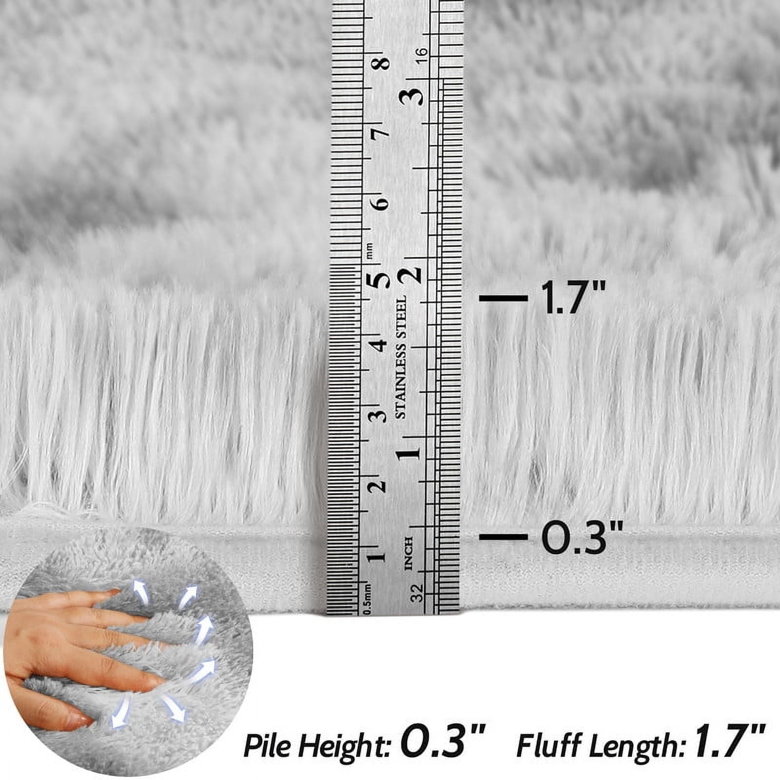 CozyDesg 5ft x 8ft Area Rugs, Soft Fluffy Area Rugs Floor Mat Floor Rugs for Living Room Bedroom Kid(图5)