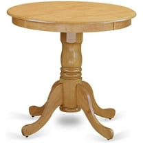 East West Furniture EMT-OAK-TP Eden Dining Room Table - a Round kitchen Table Top with Pedestal Base, 30x30 Inch, Oak
