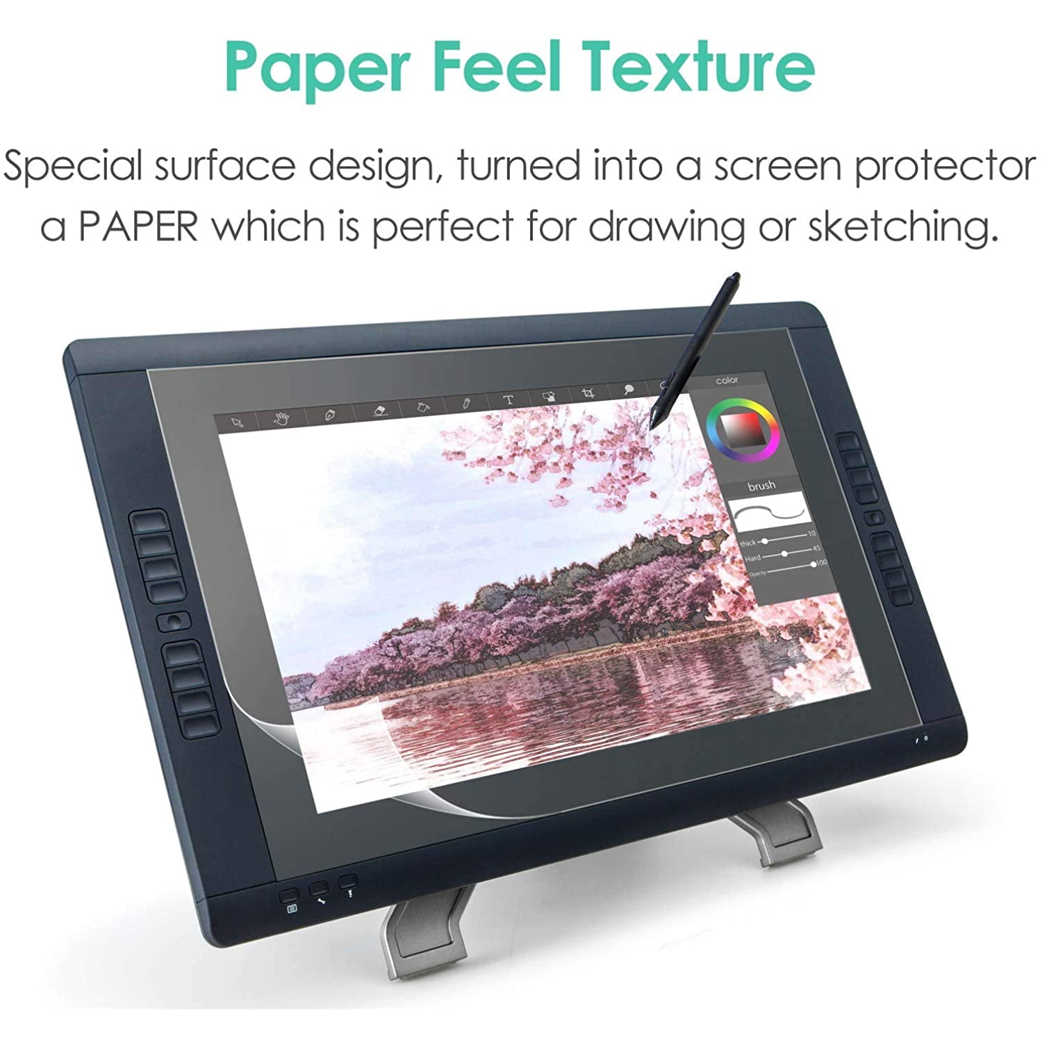 Elecom Paper Feel Screen Protector Compatible With Wacom Cintiq 22 Hd Smooth Type Tb Wc22flapll Walmart Com Walmart Com