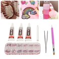 thumbnail image 3 of Rhinestones Glue Kit, 6 Sizes Shiny Clear Glue Kit with Rhinestone  for Clothes Fabric Red, 3 of 8