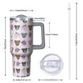 thumbnail image 2 of OBREWU Cute Pitbull Terriers Dog and Flower Tumbler with Handle and Lid,Cute Pitbull Terriers Dog and Flower 40oz Double Wall Vacuum Insulated Tumbler,Cups Gift for Women and Men, 2 of 7