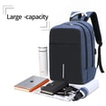 thumbnail image 4 of Mochila para computadora portátil, resistente al agua, antirrobo, con puerto de carga USB y cerradura, mochilas de negocios, azul oscuro, 4 of 6