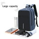 thumbnail image 4 of Mochila para computadora portátil, resistente al agua, antirrobo, con puerto de carga USB y cerradura, mochilas de negocios, azul oscuro, 4 of 6