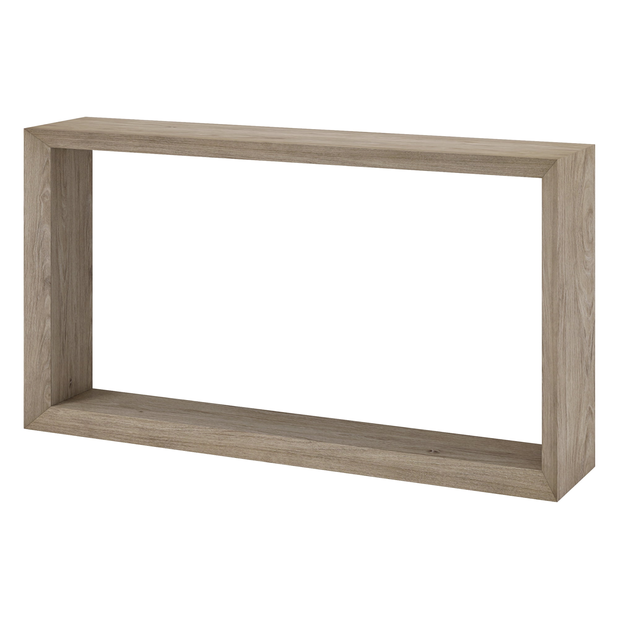 Evelyn&Zoe Osmond 55" Wide Rectangular Console Table, Antiqued Gray Oak