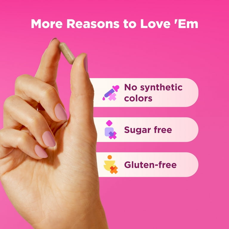 OLLY Happy Hoo-Ha, Women's Probiotic, Vaginal Health, Capsule Supplement, 25 Ct