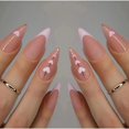 thumbnail image 1 of 24 piezas de uñas postizas decoradas cuadradas medianas cortas realistas con pegamento Deng Xun unisex, 1 of 2