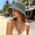 thumbnail image 3 of Crochet Knit Sun Hats for Women Foldable Packable Bucket Hat Summer Beach Hat, 3 of 5