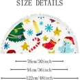 thumbnail image 2 of Christmas Tree Skirt Xmas Tree Skirts 36 in Funny Cartoon Christmas Pattern Christmas Tree Mat for Christmas Holiday Party Ornaments, 2 of 6