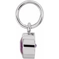 thumbnail image 2 of Precious Stars Unisex 14K White Gold 4mm Round Imitation Amethyst Birthstone Charm, 2 of 3