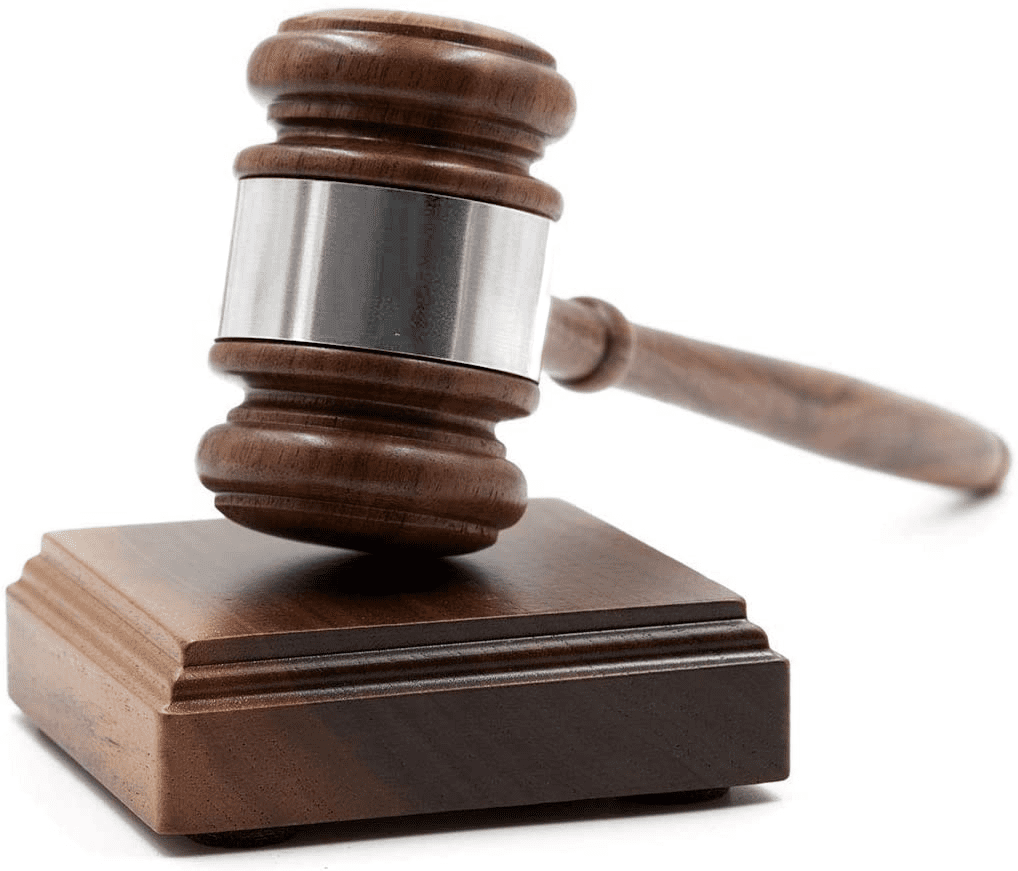 Gavels Fast Wooden Walnut Gavel w/Square Sound Block Not Engraved (Silver Band)