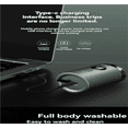 thumbnail image 2 of Premium Men's Compact Electric Shaver - Deep Space Gray Travel-Ready Grooming Tool with 12-Core Motor (88,000 RPM), 18-Blade System, Intelligent Noise Reduction for Fast, Smooth & Quiet Shaving, 2 of 6