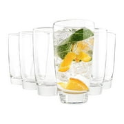 Vikko 16.4 Ounce Water Tumblers | Large All Purpose Drinking Glasses  Thick and Durable Construction  Beautiful Design  Heavy Base  Dishwasher Safe Set of Six Tall Glass Tumblers
