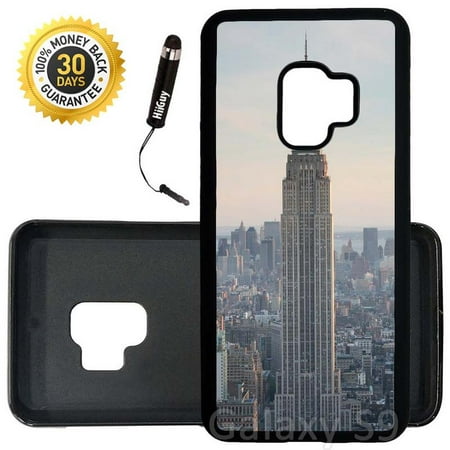 Custom Galaxy S9 Case (Empire State Building) Edge-to-Edge Rubber Black Cover Ultra Slim | Lightweight | Includes Stylus Pen by