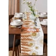 thumbnail image 4 of Wheat Fall Burlap-Cotton Table Runner 120 Inches Long,Watercolor Fox Daisy Botanical Farmhouse Table Runners,Outdoor Dining Tablecloths Decor for Baby Shower Party Wedding 13x120, 4 of 9