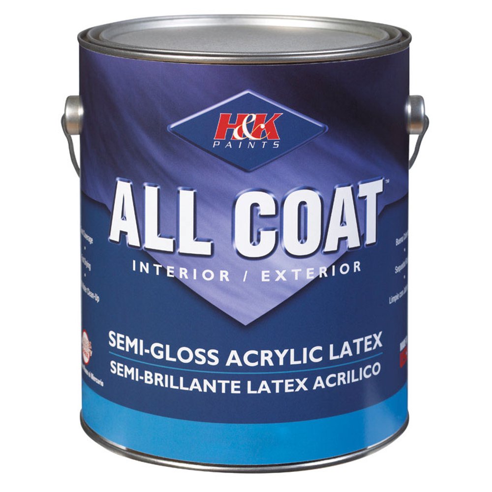 H&K Company All Coat SemiGloss Mocha Acrylic Latex Paint 1 gal. Case