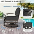 thumbnail image 2 of ALAULM Aluminum Patio Furniture Set with Propane Fire Pit Table 5-seat Metal Outdoor Furniture w/Fire Pit Patio Sectional Sofas w/5.1" Cushions for Patio, Backyard, Poolside-Black, 2 of 6
