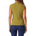 thumbnail image 3 of INSPIRE CHIC Mock Neck Blouse for Women's Summer Knit Ribbed Sleeveless Tops, 3 of 5