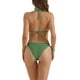 thumbnail image 3 of Conjuntos de bikini de triángulo para mujer de 2 piezas con lazo en la espalda, parte inferior de triángulo, trajes de baño en verde ejército pequeño, 3 of 5