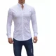 thumbnail image 3 of Camisa Slim Fit Hombre Manga Larga Casual Cuello Mao Lisa, 3 of 4