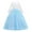 Blue, variant on URMAGIC 3-12Y Child Girls Eyelash Lace Deep V Back Wedding Dress Teen Girl Tulle Full-length Straight Gown Dress