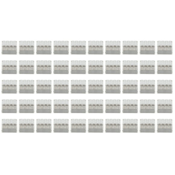 Yazoeia 50Pcs Wire Connector NonTwist Pushin Quick Connect Electric Cable Terminal Block Kit(PCT-108 ) GY228-52822