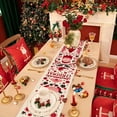 thumbnail image 5 of Christmas Table Runner Waterproof Polyester Long Narrow Table Cover for Dining Room Coffee Table Holiday Dinner Party Decor(B), 5 of 6