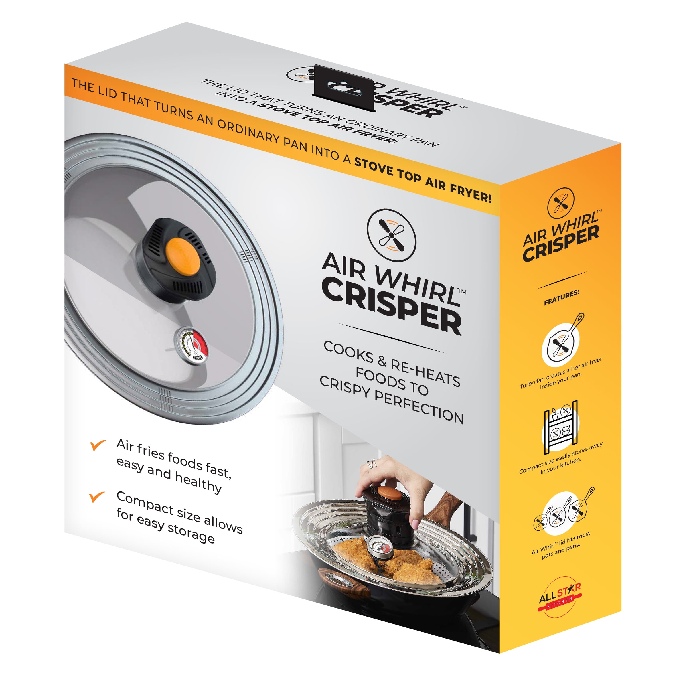 Crisper Lid - Turns Your Pan Into An Air Fryer!
