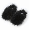 thumbnail image 1 of wonima44 Unisex Fuzzy Faux Fur Slippers, Women's Fluffy Long Hair Sheep Faux Fur Slip on Slides, Girls Luxury Big Fluffy Outdoor Flat Slippers, Long Curly Hair Non-Slip Warm Home Slide Shoes, 1 of 1