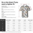 thumbnail image 5 of Xecao Winter Forest Animals Print Hawaiian shirt - A Stylish Short-Sleeve Button-Down for Men, Perfect for Casual Beach and Tropical Outings.,Small, 5 of 7