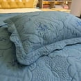 thumbnail image 5 of 3 Piece Floral Embroidered Quilted Bedspread Set Queen/King Size,All Seasons Lightweight Bed Set Scallop Edges Covetlet with Pillow Sham, 5 of 6