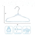 thumbnail image 4 of Concepts Baby Hangers, Blue Acrylic Glitter Infant Hangers with Chrome Hook - Space-Saving Clothes Hanger, 20-Pack, 4 of 8