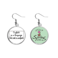thumbnail image 1 of Cito el ingles es un idioma pero no un tema Colgante decorativo temporada pendientes de primavera joyas Unbranded M, 1 of 3