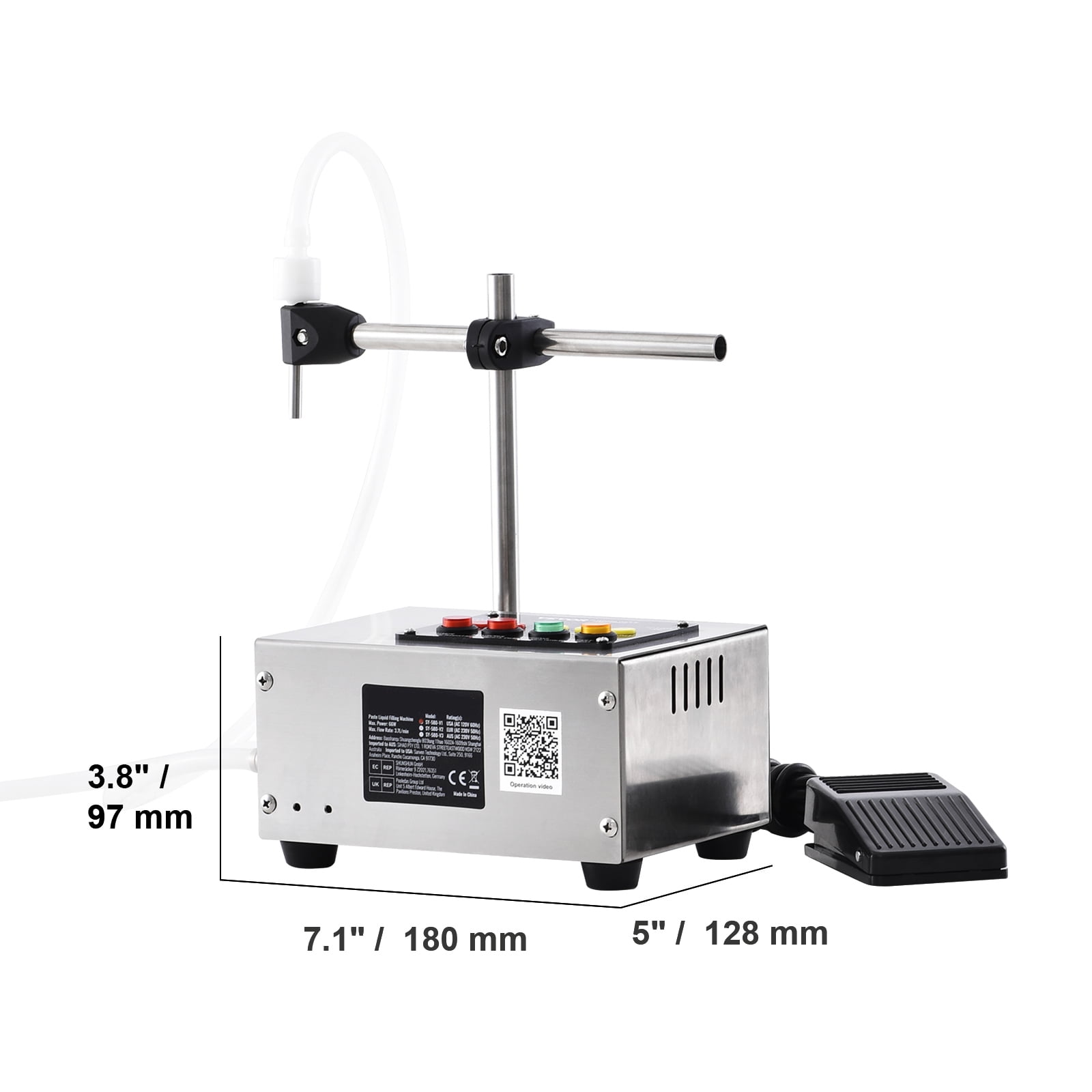 KFFKFF Automatic Liquid Filling Machine Digital Control Bottle Filler 10-4000ml